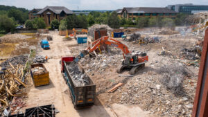 Gatwick drone photograph - Building deconstruction by www.FullCapture.co.uk 1