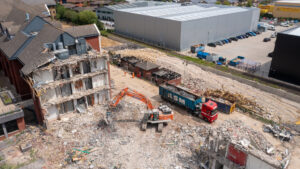 Gatwick drone photograph - Building deconstruction by www.FullCapture.co.uk 4
