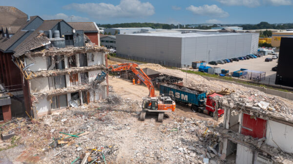 Gatwick drone photograph - Building deconstruction by www.FullCapture.co.uk 8
